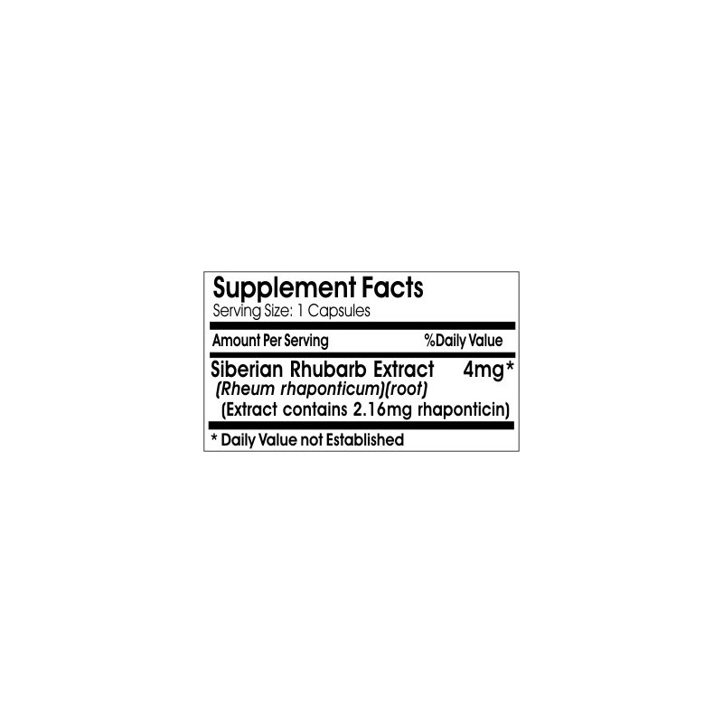 Siberian Rhubarb Extract 4mg // 100 Capsules // Pure //