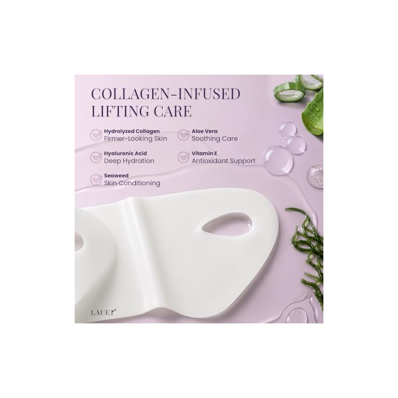 LAUER COSMETIC Mascarilla Hidrogel en V para Mentón con Colágeno,