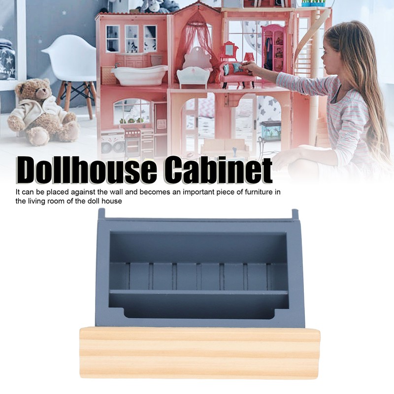 Dollhouse Cabinet Miniature Model Fine Workmanship Composite Wood Miniature Display