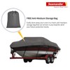 Seamander Heavy Duty Polyester Boat Cover, Solution-Dyed Yarn Marine Grade,Waterproof