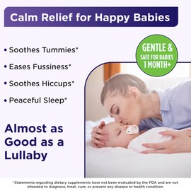 Wellements Organic Nighttime Gripe Water for Babies 1 Month+ (4 Fl Oz) - Baby Gripe Water for Bedtime Relief Gas, Colic & Fussiness - Herbs Promote a Peaceful Night’s Sleep - USDA Certified & Non GMO