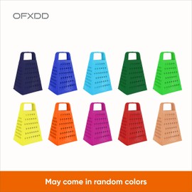 Grater with Handle - Plastic Graters for Kitchen - Shredder Kitchen - Grater for Vegetables, Fruits, Cheese & Chocolate, Dishwasher Safe, Form Conus, 2 Pcs