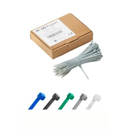 Cable Ties Pack of 100 Grey 100mm x 2.5mm UV Resistant Multipurpose Cable Ties for Outdoor and Indoor Use Cable Management for Home, Office, Garden, Garage, Workshop, Fences