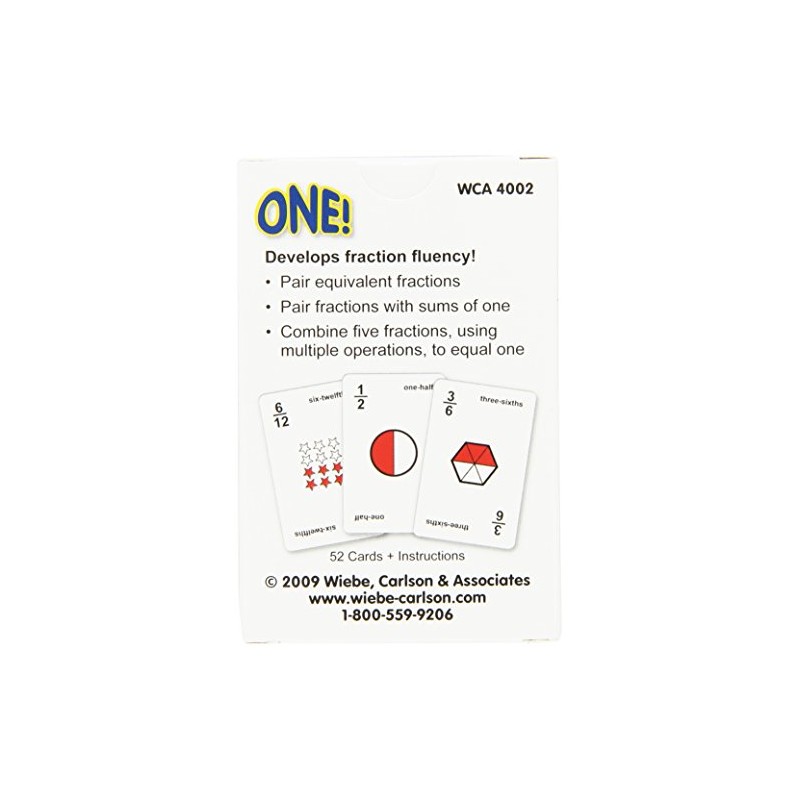 Learning Advantage 4002 One! Fractional Number Card Deck Games, Grade: