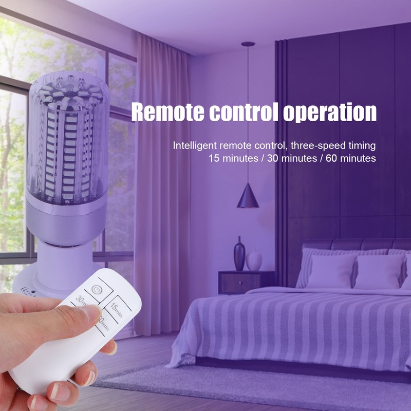 130LED UVC Light Germicidal Lamp E27 Base for Home Room