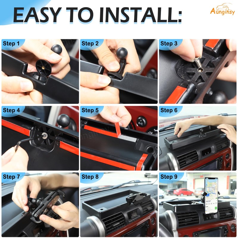 Aunginsy Center Console Dash Storage Tray Compatible with Toyota FJ