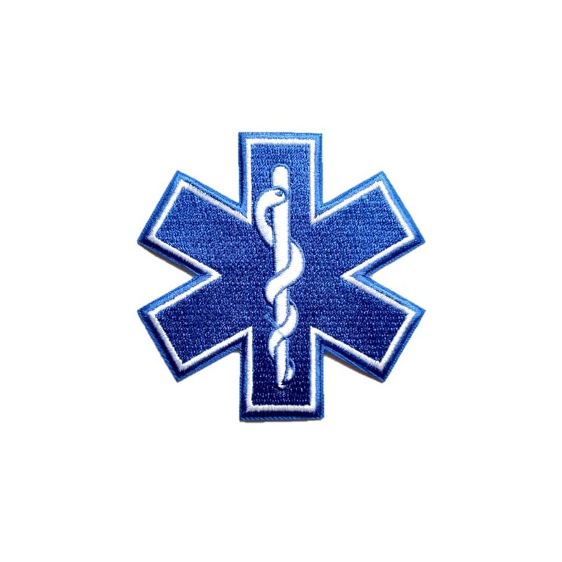PatchClub Star of Life Patch, 3.1 inches - Iron On/Sew