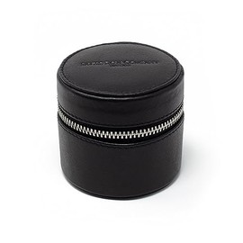Men's 100% Leather Cufflink Storage Box (Black)
