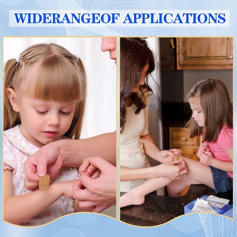 Assorted Bandage Variety Pack (800 Pcs), Waterproof & Breathable Large