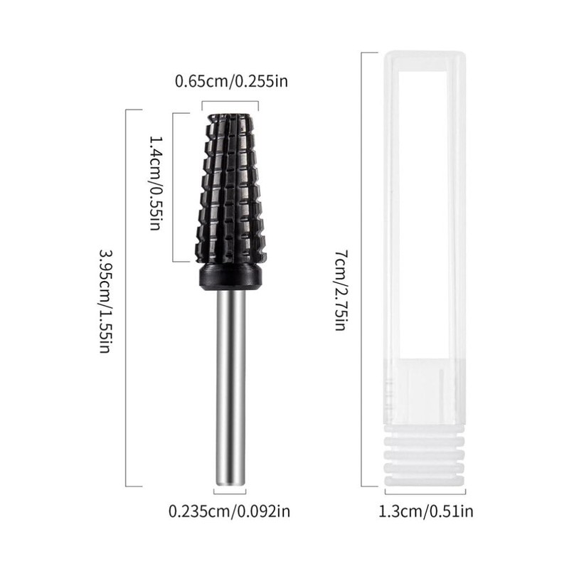 minkissy Rainbow Hair Clips Nail Bits Nail Drill Bits Carbide