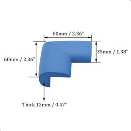 4 Pack Soft Foam Baby Proofing Corner Guards & Edge Protectors, Pre-Taped Table Corner Protector, Children Safety Furniture Desk Bumper, Cushion for Sharp Corners, L Type,Blue