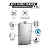 Top Shelf Flasks Stainless Steel Hip Flasks, 8 oz, Set