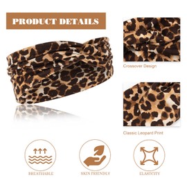 9 Pcs Boho Wide Elastic Headbands - Soft Yoga Head Bands adult women, Non-Slip Hairband for Sports, Daily Wear Stylish Headbands for Women's Hair