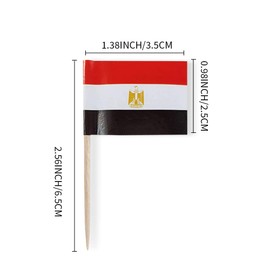 Egypt Flag Egyptian Small Toothpick Flag Decor Mini Cupcake Toppers Cocktail Food Flags Decorations (100 pcs)