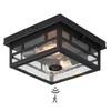CALOKES Outdoor Flush Mount Motion Sensor Ceiling Light - Timeless