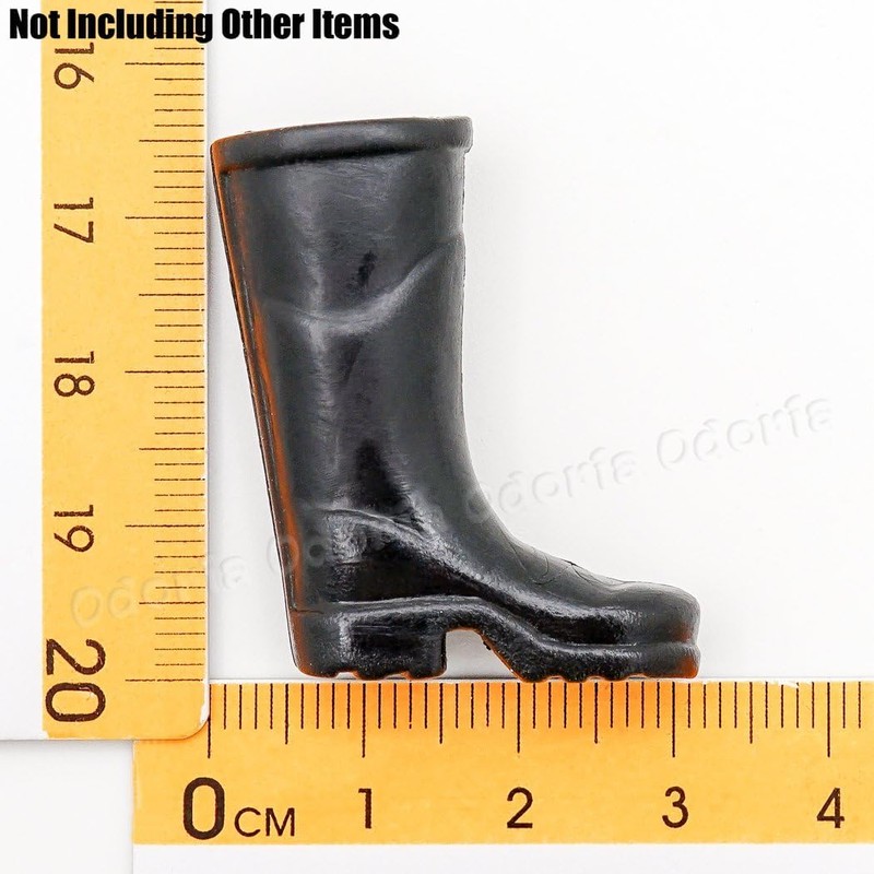 2Pcs Black 1/12 Miniature Rubber Boots Dollhouse Garden Accessories