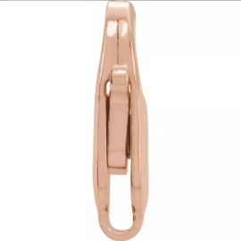 JewelryMaven 12mm 14k Solid Rose Gold Lobster Necklace Bracelet Chain Clasp Italy NO JUMP
