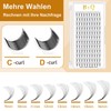 B&Q Eyelash Fans, 10D-C-0.07-11 Eyelash Extensions, Ready-to-Use Eyelashes, Fan, 0.07