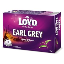 LOYD® Earl Grey Tee - 1 Box - 80 Teebeutel - 120g - Schwarztee Schwarzer Tee Blatttee - Express Leaf Black Tea Hochwertige Mischung Aus Schwarzen Teesorten Cay