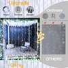 Ollny Curtain Lights 6.6x6.6ft, 200 LED White String Lights with