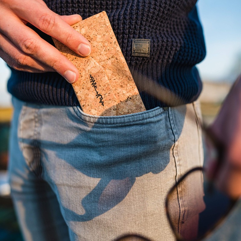 MAJAJANTA® Clique Cork Glasses Case Vegan Leather Alternative Sunglasses Magnetic