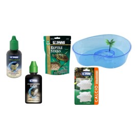 Kit Tortuguero Equipado Alimento Vitamina Calcio Aclarador