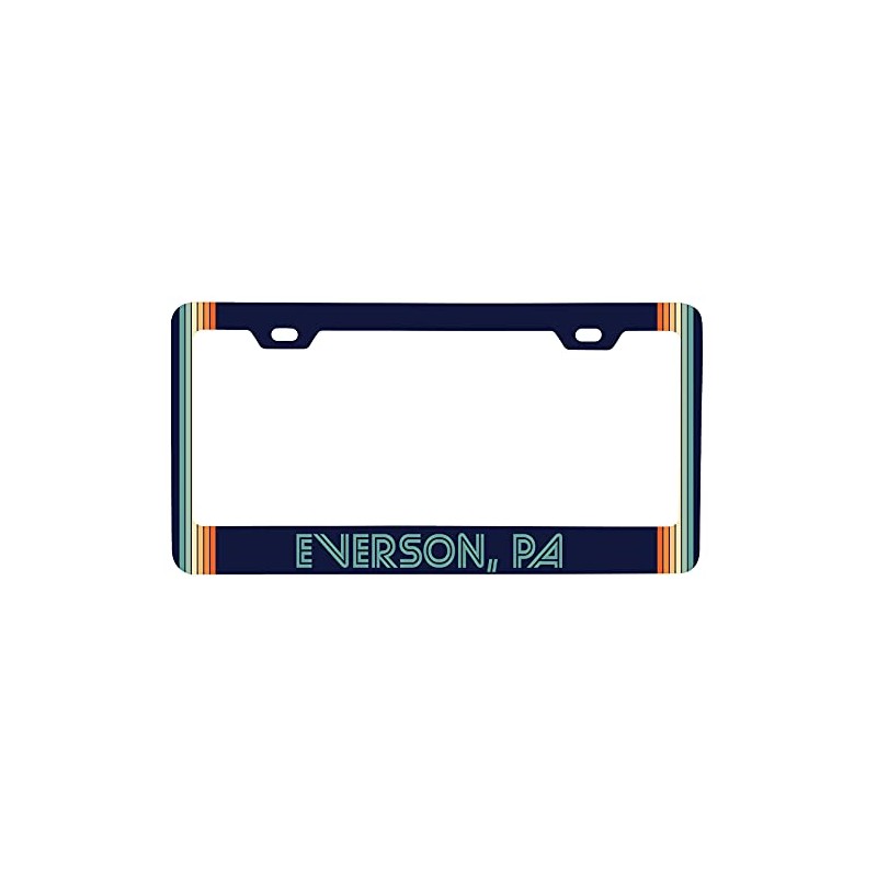 Everson Pennsylvania Car Metal License Plate Frame Retro Design