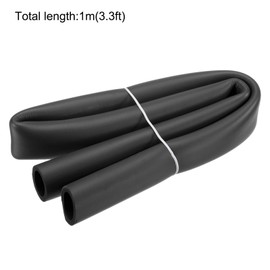 sourcing map Foam Tubing for Handle Grip Support, 36mm ID 46mm OD 1m Length Black