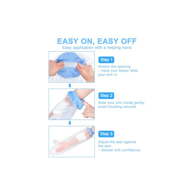 1 Pack Waterproof Arm Cast Cover for Shower and Bath