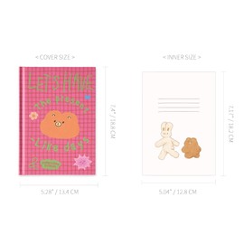 Monolike Unmatched Friends 6-Month Hardcover Diary, 02. Hot Pink - Academic Planner Weekly & Monthly Planner Undated