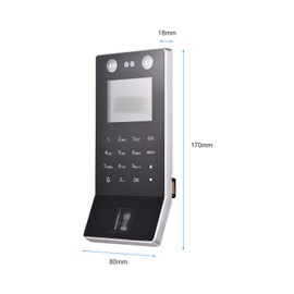 Face Recognition Fingerprint Password Attendance Machine Access Control Time Clock Recorder Support ID Card Device Employee Checking-in Recorder with 2.4 Inch TFT Color Screen Support U Disk Download Data