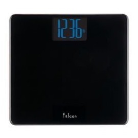 Tanita HD-366F FitScan Digital Weight Scale - 440 lb Capacity - 8mm Tempered Glass Platform - Jumbo Blue Backlit LCD - Sleek Low-Profile Design - Heavy-Duty Durable Build - Japan Technology