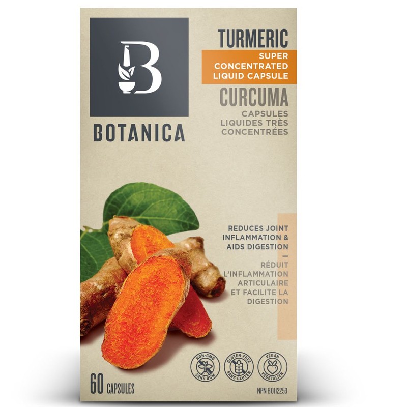 Botanica Turmeric Liquid Phytocaps, 60 Liquid Capsules