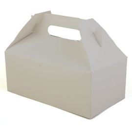 Southern Champion Tray 2701 Paperboard White Small Barn Style Carry Out Box, 5-lb Capacity, 8-7/8" Length x 5" Width x 3-1/2" Height (Case of 250)
