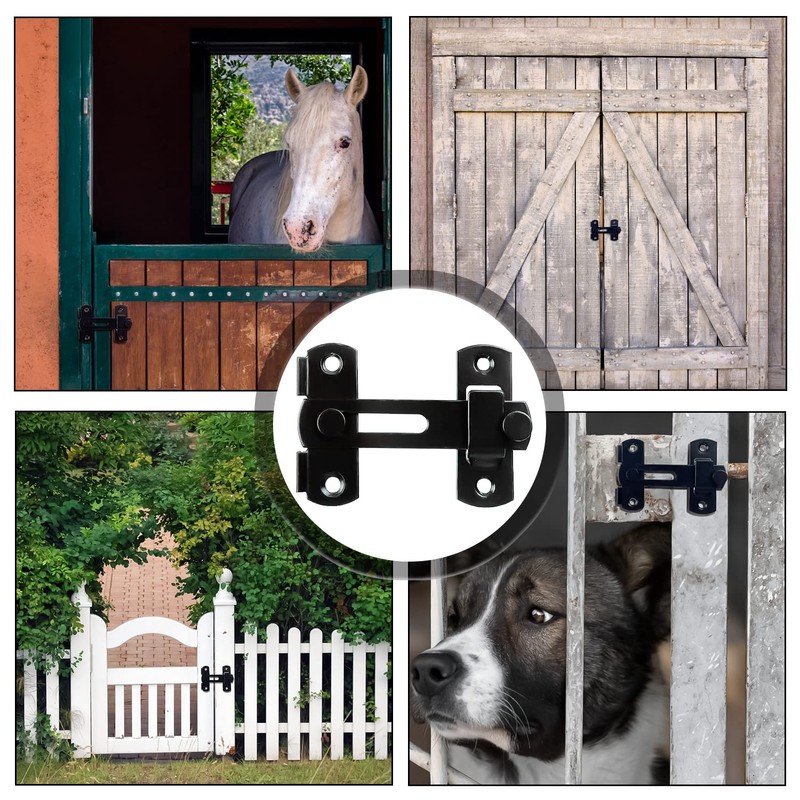 2PCS Sliding Barn Door Lock, Safety Door Bolt Latch Lock,