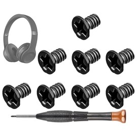 SOULWIT 8Pcs Replacement Headband Screws for Beats Solo 2 & Solo 3 & Solo 4 Wireless On-Ear Headphones - Black