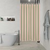 EOBTAIN Striped Small Stall Shower Curtain 48x68 Inches Pink and