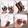 Framendino, 12 Pack Western Cowboy Pendant Shower Curtain Hooks Stainless