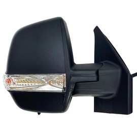 Spieg Passenger Side Mirror for 2015-2022 Ram Promaster City | Right Side View Mirror Assembly Power Adjustment Heated Glass Manual Folding Temperature Sensor Turn Signal Light | Textured Black 8 Pins