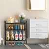 IPEGTOP Extendable Metal Cupboard Shelf, Stackable Kitchen Organiser, Height Adjustable