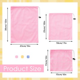 Amylove 9 Pcs Adult Game Toy Storage Bags Drawstring Gift Bags Pouches for Toys Lightweight Toy Organizer Stuff Sack Multi Purpose Foldable Ditty Bag Travel Pouch, 3 Sizes (Macaron Color)