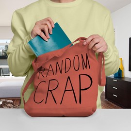 Canvas Tote Bag for Women, Organic Cotton Shoulder Bag, Reusable Bags for Shopping, Groceries, Gift bags, Book Bag, Travel Bag - Shopper Bags - Random - Coral