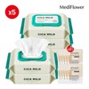 Mediflower 시카 마일드 클렌징 티슈 100매x5+파우치10매 Cica Mild Cleansing Wipes 100 Sheets x 5 + 10 Pouch Sheets