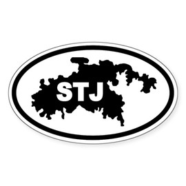 CafePress St. John's STJ Map Oval Sticker Oval Car Bumper Sticker