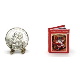 LEE ANN BORGIA MINIATURE BOOKS 1:12 SCALE MINIATURE THE NIGHT BEFORE CHRISTMAS  ANITA LOBEL DOLLHOUSE SCALE