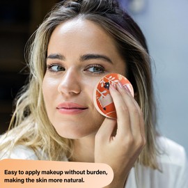 FVION 2 Pcs Large Powder Puff Makeup Puff, Big Makeup Sponge For Wet & Dry Use, Soft Thick Beauty Blender for Powder, Foundation, Contouring (Yellow)