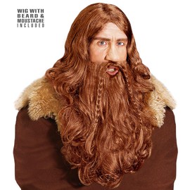 Viking withMaxi Beard Moustache Wig for Hair Accessory Fancy Dress