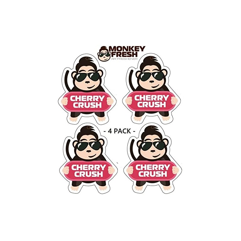 Monkey Fresh Hanging Car Air Fresheners (Cherry Crush)