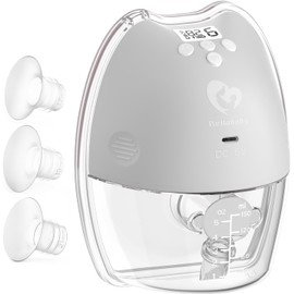 Bellababy Hands-Free Breast Pumps Wearable Newly Upgraded, Electric Double Breast Pumps 4 Modes & 9 Levels Suction, Wireless Portable Breast Pumps, 1 Packs. (24mm Flanges, 21/19/17mm inserts)