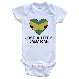 Really Awesome Shirts Just A Little Jamaican Baby Bodysuit - Cute Jamaica Flag, 12 Months White